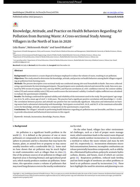 Interpretations, feelings, and behaviors of villagers regarding the.